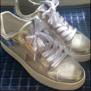 GUESS Metallic Silver Women's Sneakers
